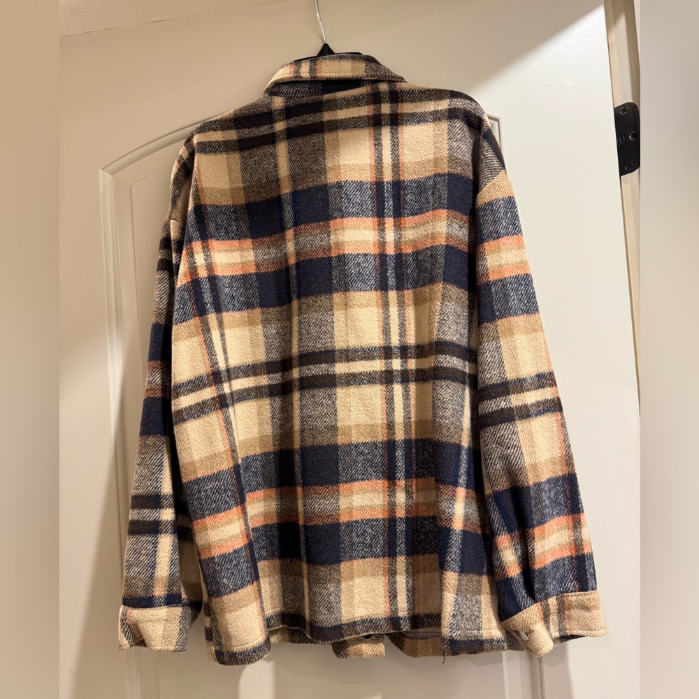 Plaid Button-Up Jacket - Picture 2 of 2